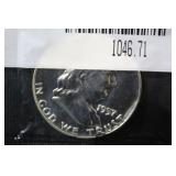 1957 Proof Franklin Silver Half Dollar