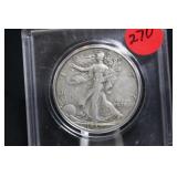 1937 Walking Liberty Silver Half Dollar