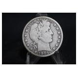1914 Barber Silver Half Dollar