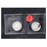 Lot of 2 1921-P Mercury Silver Dimes