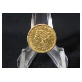 1853 $2.5 Pre-33 Gold Liberty Head Coin