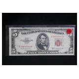 1953-B $5 Red Seal Bank Note