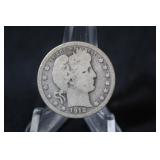 1912 Barber Silver Quarter