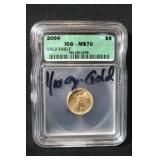 2004 1/10thoz Gold American Eagle MS70