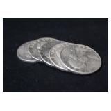 Lot of 5 Pre-64 Silver Quarters Mixed Dates