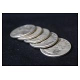 Lot of 5 Pre-64 Silver Quarters Mixed Dates