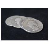 Lot of 4 Pre-64 Silver Quarters Mixed Dates
