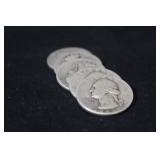 Lot of 5 Pre-64 Silver Quarters Mixed Dates