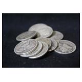 Lot of 10 Mercury Silver Dimes Mixed Dates