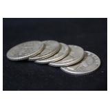 Lot of 5 Pre-64 Silver Quarters Mixed Dates