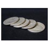 Lot of 5 Pre-64 Silver Quarters Mixed Dates