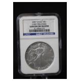 2007 Certified 1oz .999 Silver Eagle