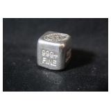 1oz .999 Fine Silver Cube
