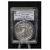 2011-S MS70 Certified 1oz .999 Silver Eagle