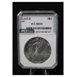 1987 Certified 1oz .999 Silver Eagle