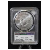 2018 MS70 Certified 1oz .999 Silver Eagle