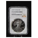 1987-S Certified 1oz .999 Silver Eagle Proof