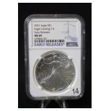 2021 Certified 1oz .999 Silver Eagle