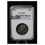 1943 Certified Walking Liberty Silver Half Dollar
