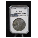 1990 Certified 1oz .999 Silver Eagle