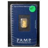 1gram .999 Pure Gold Bar in Package