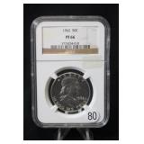 1962 PF66 Certified Franklin Silver Half Dollar