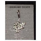 Sterling Silver "I Love You" Pendant/Charm
