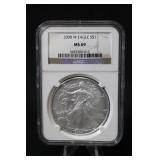 2008-W Certified 1oz .999 Silver Eagle