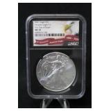 2021 MS70 Certified 1oz .999 Silver Eagle