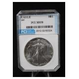 1987 Certified 1oz .999 Silver Eagle