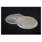 Lot of 2 1964 90% Silver Kennedy Half Dollars