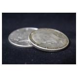 Lot of 2 1964 90% Silver Kennedy Half Dollars
