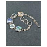 .925 Silver Sandy Baker Toggle Bracelet   19 g