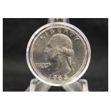 1963-D Uncirculated Washington Silver Quarter