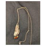 .925 Silver Artisan Made Pendant and Chain  5.3g