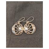 .925 Silver  Vintage-style Sun & Moon Dangle