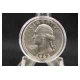 1963-D Uncirculated Washington Silver Quarter