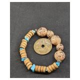 Bohemian-Style Stretch bead Bracelet with Wood,