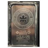 10oz .9999 Pure Silver Bar Royal Canadian Mint