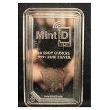 10oz .999 Fine Silver Buffalo Bar