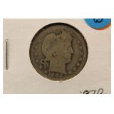 1902 Silver Barber Quarter
