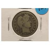 1911 Silver Barber Quarter