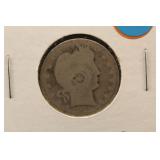 1905 Silver Barber Quarter