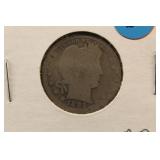 1892 Silver Barber Quarter