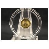 1/200thoz .9999 Pure Gold Coin