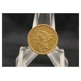 1845 $2.5 Pre-33 Gold U.S. Coin