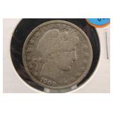 1909-S Silver Barber Half Dollar