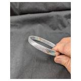 Golden Clef 14K White Gold Silicone-filled