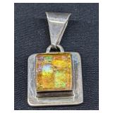 .925 Silver Canadian Iridescent Ammolite