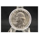 1954 Uncirculated Washington Silver Quarter